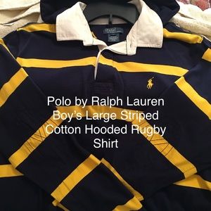 Polo by Ralph Lauren Boy’s Hooded Rugby Shirt